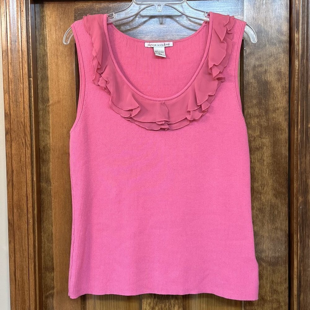 Sleeveless‎ Top Pink Scoop Neck Peter Nygard Sz L EUC $5 ADD ON with $15+ Bundle